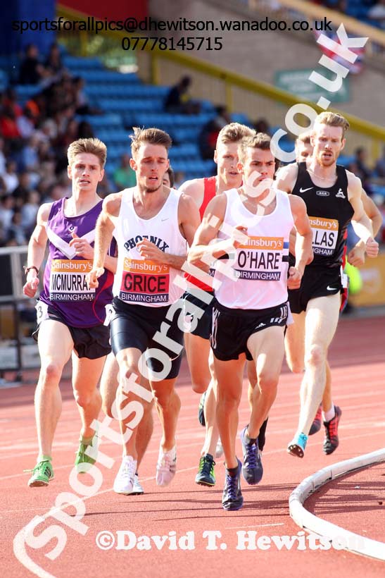 Mens 1500 metres, Sainsbury's British Champs, Alexander Stadium, Birmingham. Photo: David T. Hewitson/Sprts for All Pics